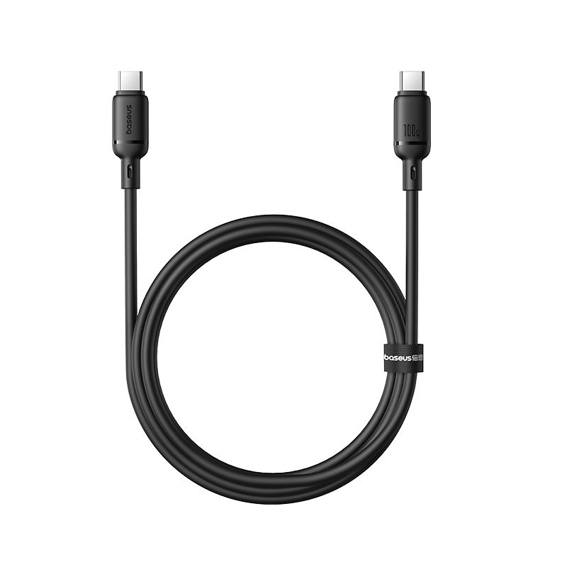 Baseus Silky Series Charging Cable Type C to Type C 100W 1m - Cluster Black