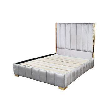 Aemilia Bed Base & Headboard - King - Grey