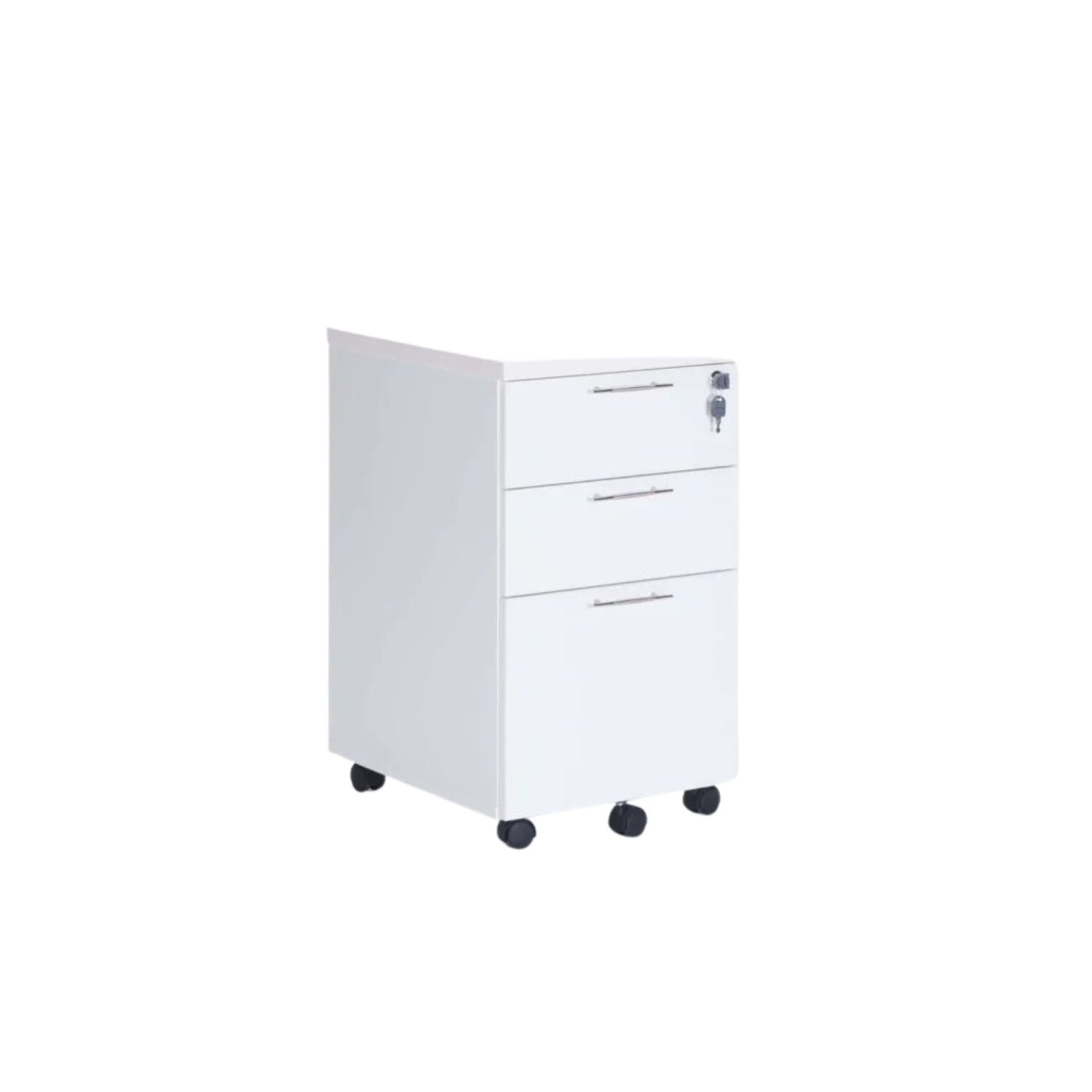 Mobile 3 Drawer Office Storage Unit - Snow