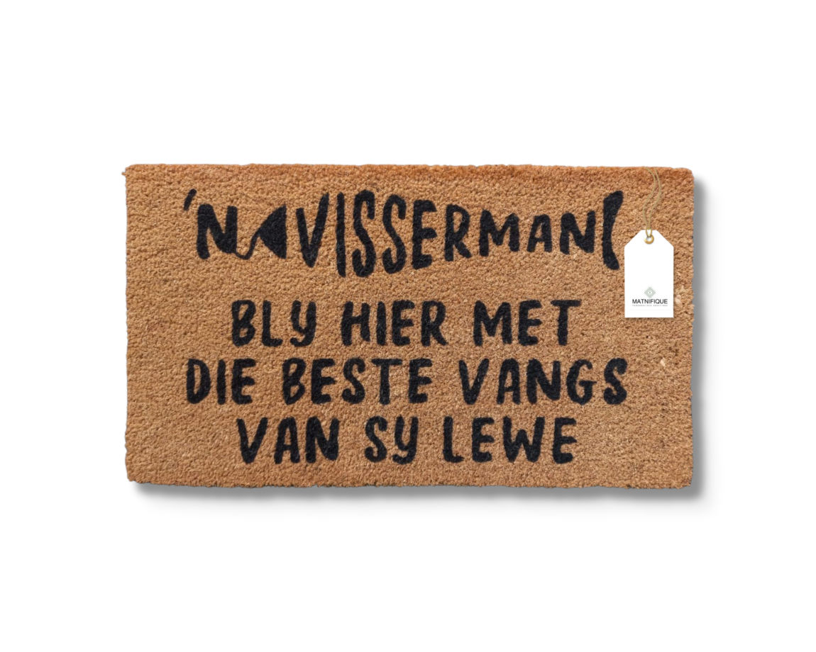 Matnifique Coir Design Doormat - Visserman 700 x 400 x 14mm