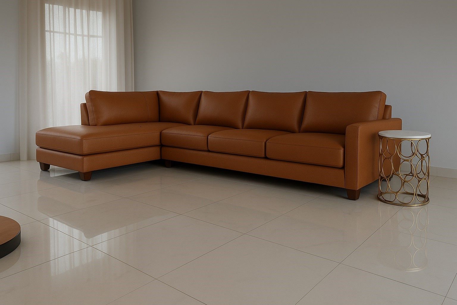 Paushlof Corner Coach - Super Leather - Winsor Tan-Right Sided
