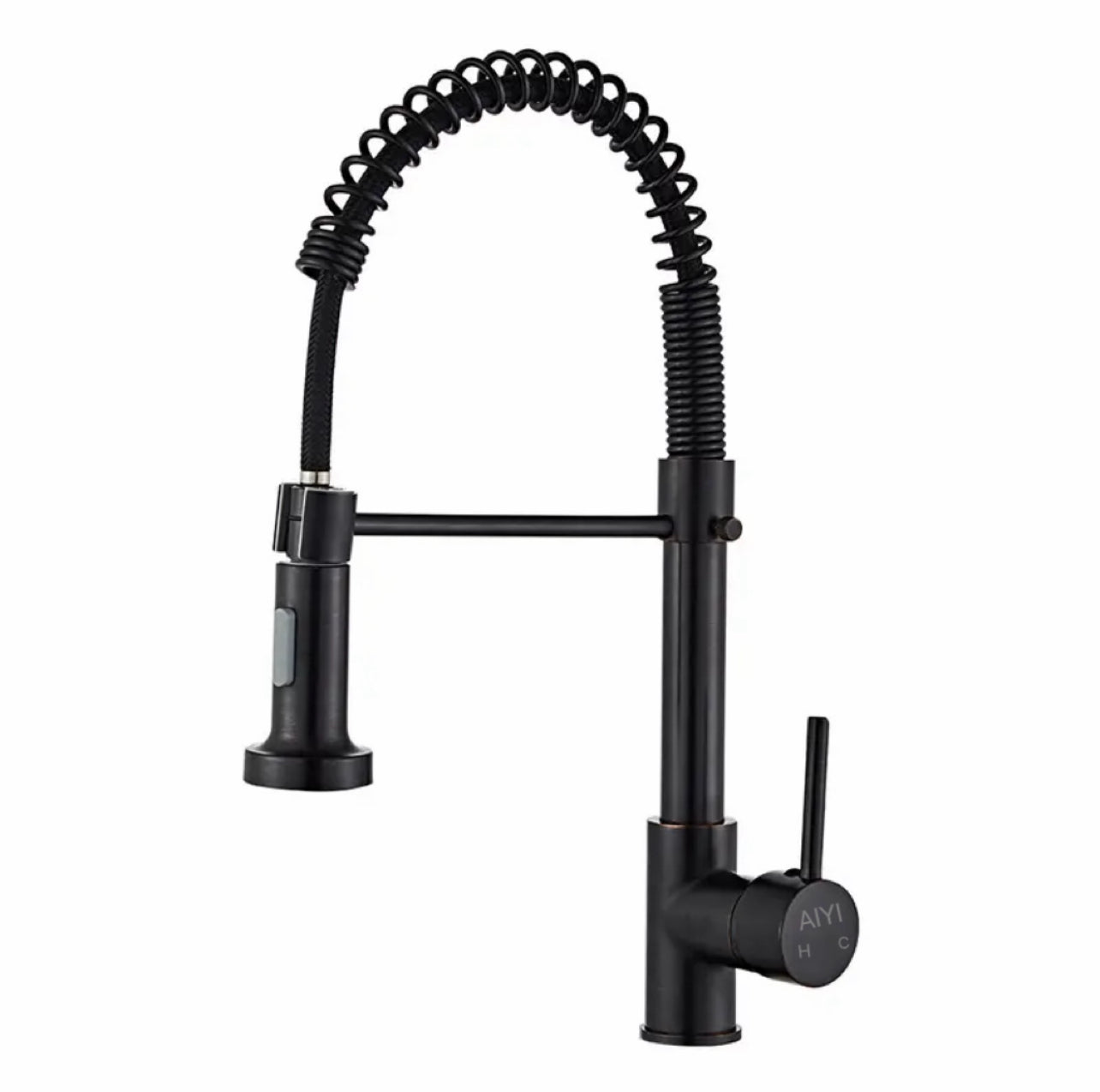 Pullout Spring Kitchen Faucet - Black