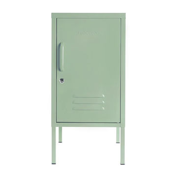 Steel Single Door Bedside Pedestal Locker Shorty Storage Cabinet - Matcha Green