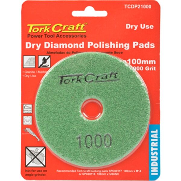 100Mm Diamond Polishing Pad 1000 Grit Dry Use