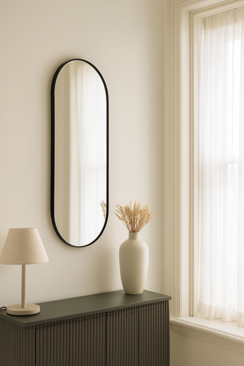 Paramount Mirrors & Prints - Slanted Pill Framed Aluminum Mirror
