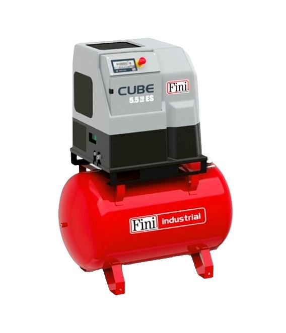 AIR COMPRESSOR FINI SCREW CUBE 380v 4kw (5,5hp) 460L/m (16,2cfm) 10bar 270L TANK , FREE AIR-16,2cfm(460L/m), 4kw