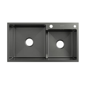 Double Bowl Kitchen Sink (Charcoal Grey)