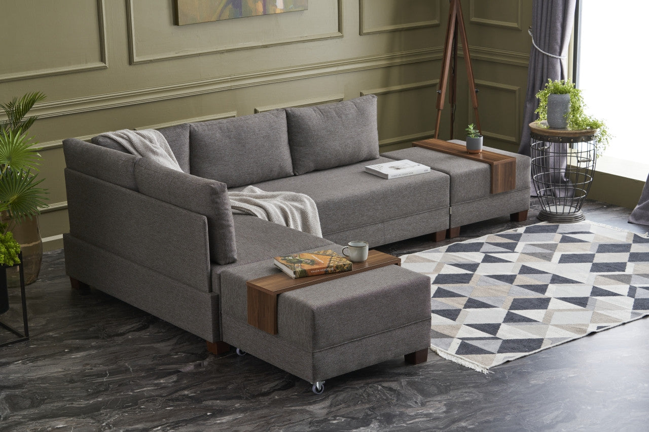 Fly Corner Sofa Bed Left - Anthracite
