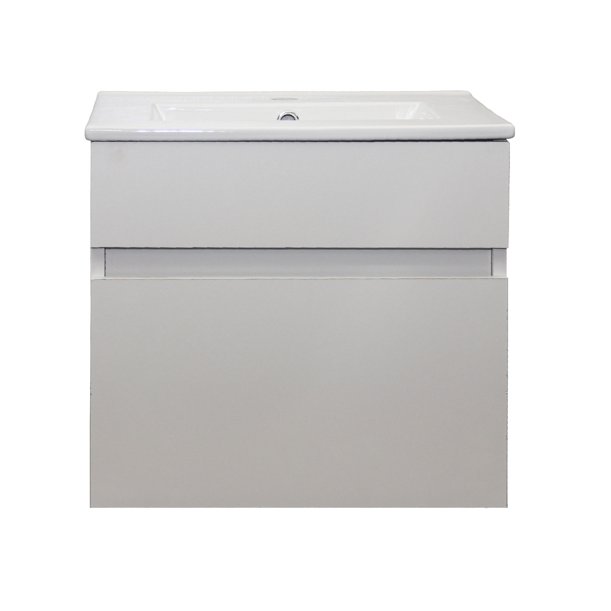 Denver Stylo Compact Floating Bathroom Vanity | Matt White | 500