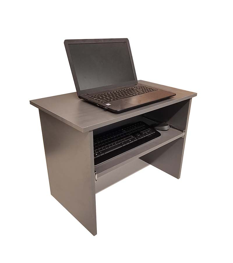 Glasgow Posture Laptop/Screen Stand with Pull out for Keyboards - Storm Grey