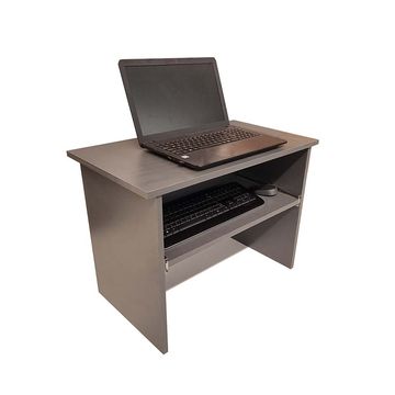 Glasgow Posture Laptop/Screen Stand with Pull out for Keyboards - Storm Grey