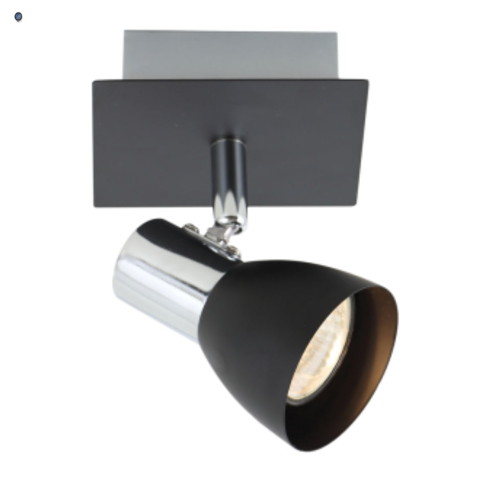 Polished Chrome and Matt Black Spotlight