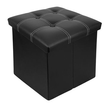 PU Collapsible Cube Storage Ottoman