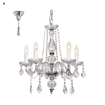 Toledo Chandelier Chrome/Clear E14 5x40w