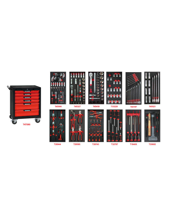 Ampro Tool Wagon with 215 Piece Tool Kit