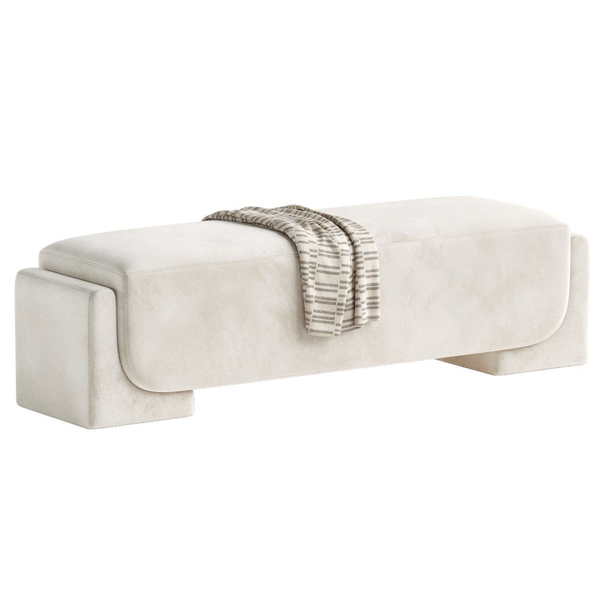 Ben Ottoman Velvet Beige