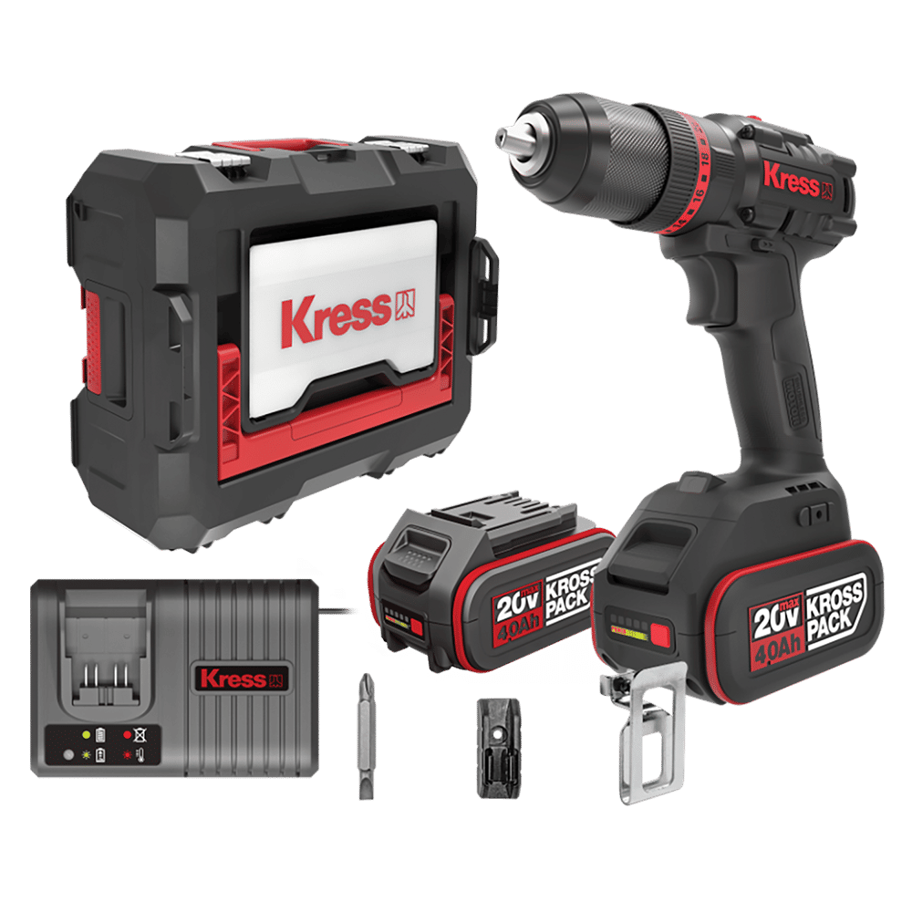 20V CORDLESS 60NM IMP. DRILL C/W CHARGER +2X4AH BATTERIES