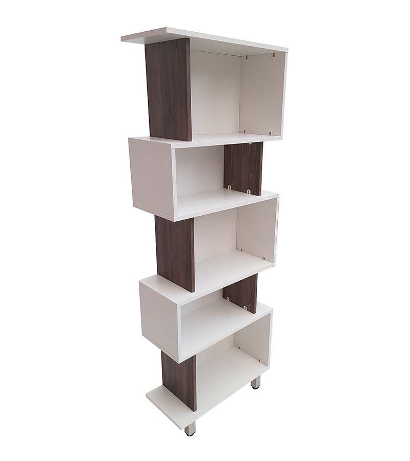 Sheffield Modern Bookshelf - White & Chobe