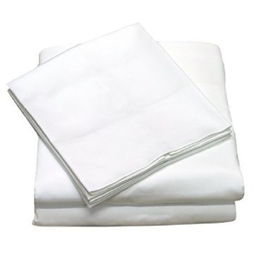 Chic Linen Luxurious Fitted Sheet White - (Size: Queen Extra Length)