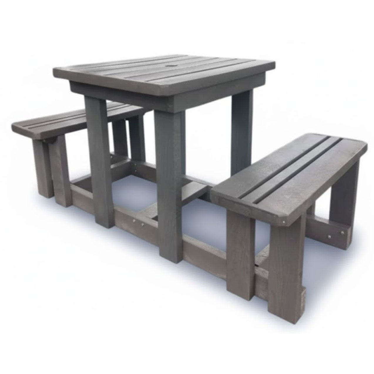 Recycled Plastic Picnic Table 2-Seater - Green Cushions