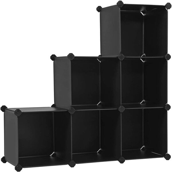 6-CUBE STORAGE ORGANIZER CLOSET SHELVES PLASTIC CABINET