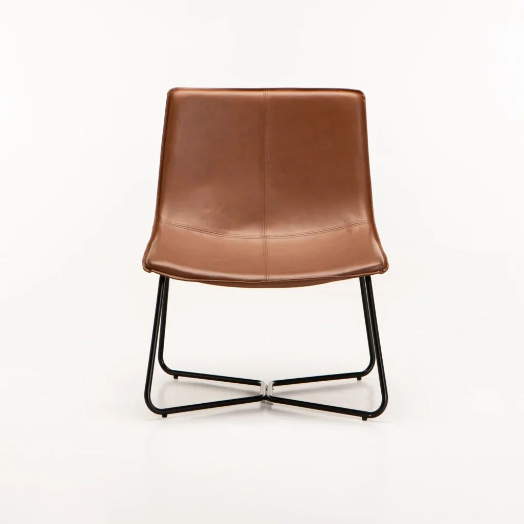 AXEL Leather Touch Chair Brown — Modern Comfort Seating