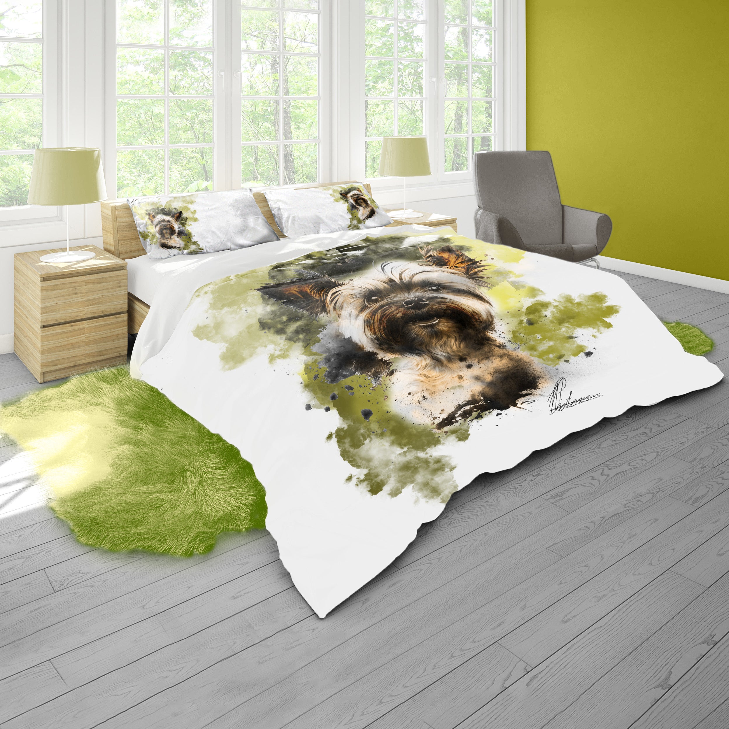 Yorkie By Nathan Pieterse Duvet Cover Set Queen | LEROY MERLIN South Africa