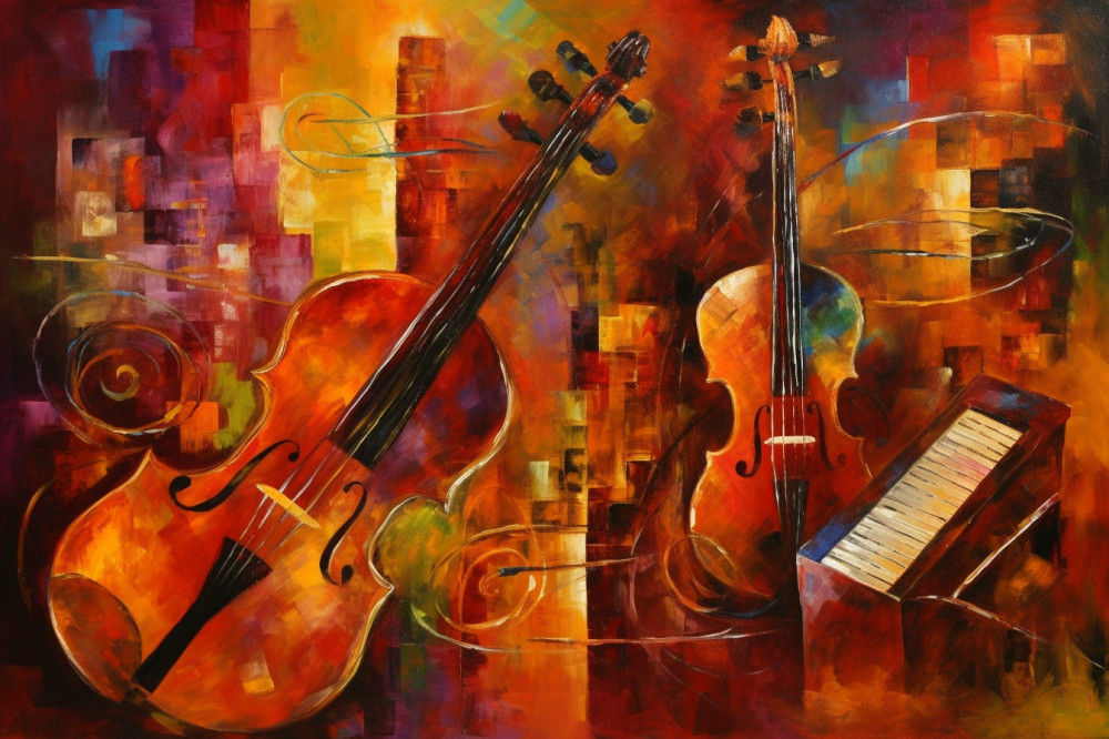 Canvas Wall Art - Harmonic Fusion By Chromatic Expressions Vibrant - A1678 - [120 x 80 cm]