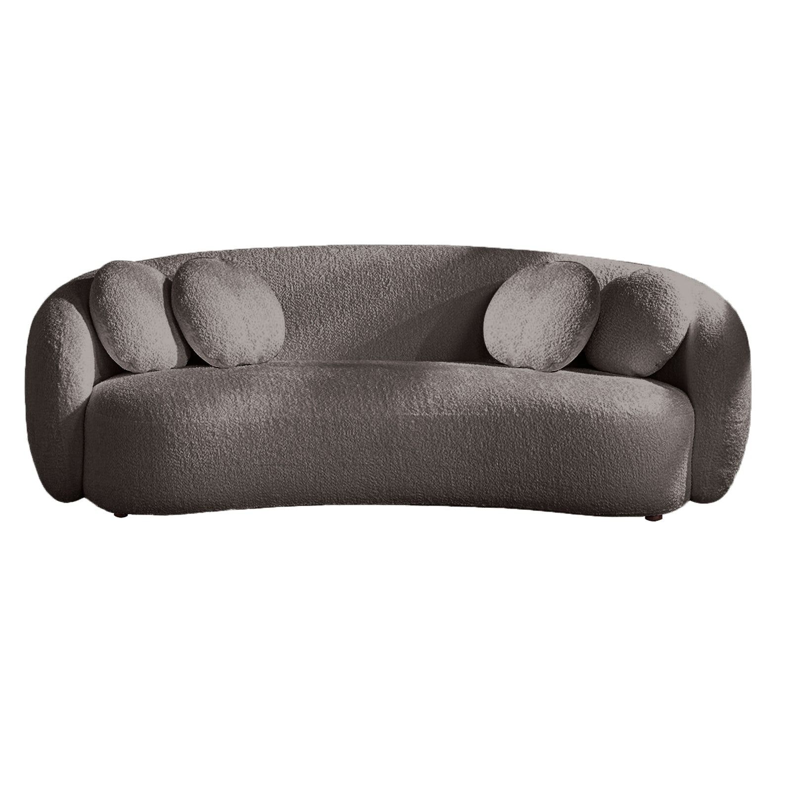 Vividitto - Ganda Fabric 3.5 Seater Couch - Grey