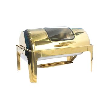 KCW:Rectangular Chafing Dish with Window - Gold
