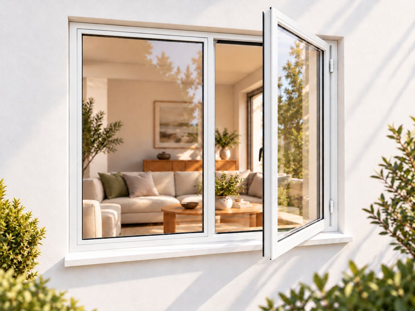 Kenzo Premium Side-Hung Aluminium Window - White, 1200 900 mm, Right Side Opener