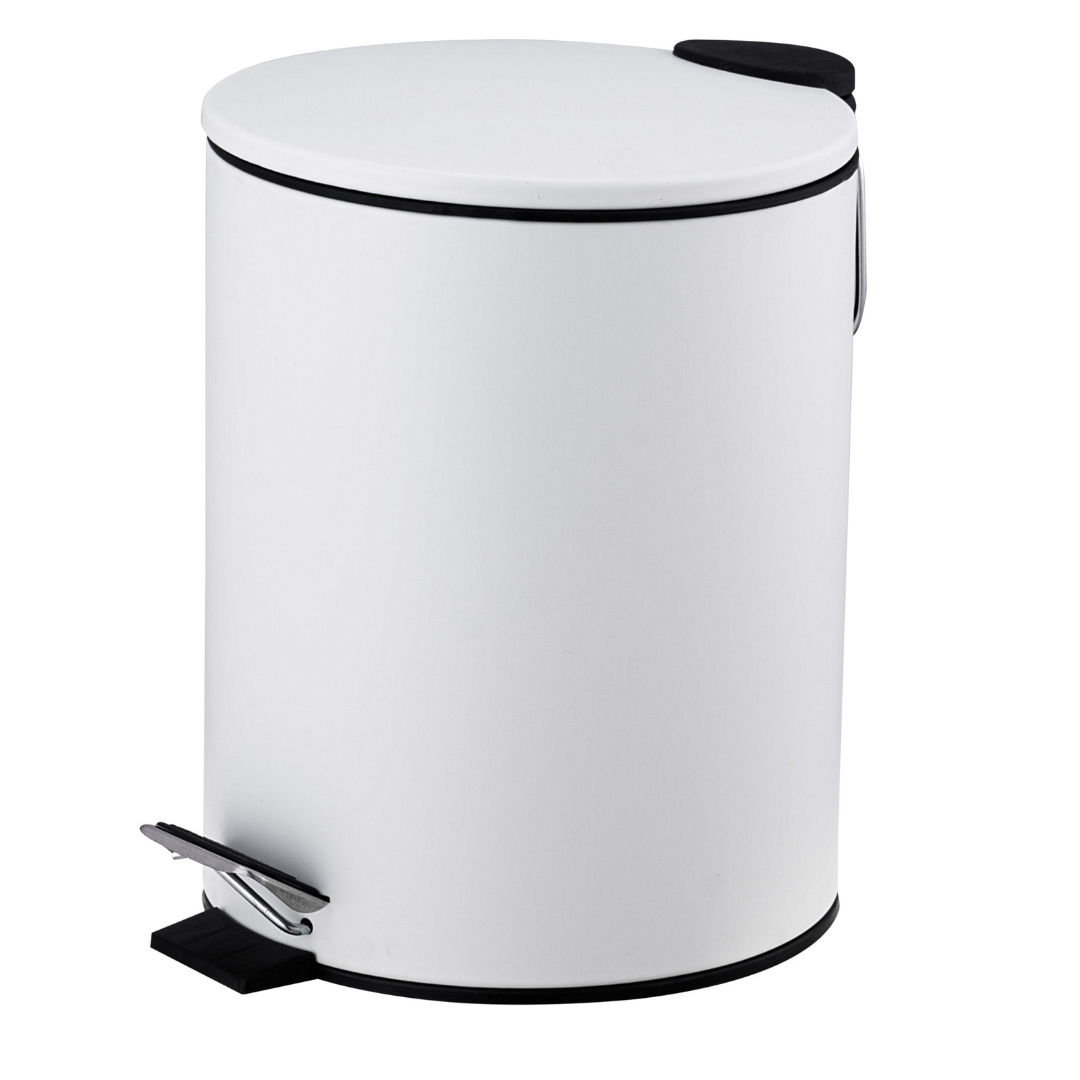 First Dutch Brands 5 Litre soft-close pedal bin Matt White