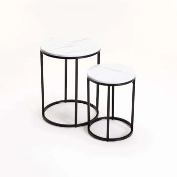 Vividitto - Musa Set of 2 Side Tables - White