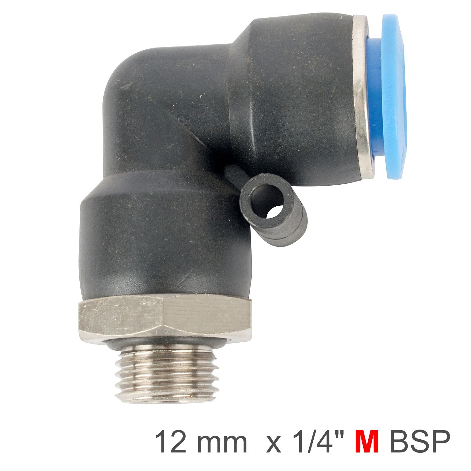 Aircraft Elbow W/O-Ring 12mm-1/4 M Pu Hose Fitting