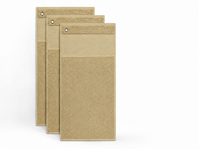 Golf Terry Towel 380GSM with Eyelet - 030x050cms - Pebble (03 Piece Pack)