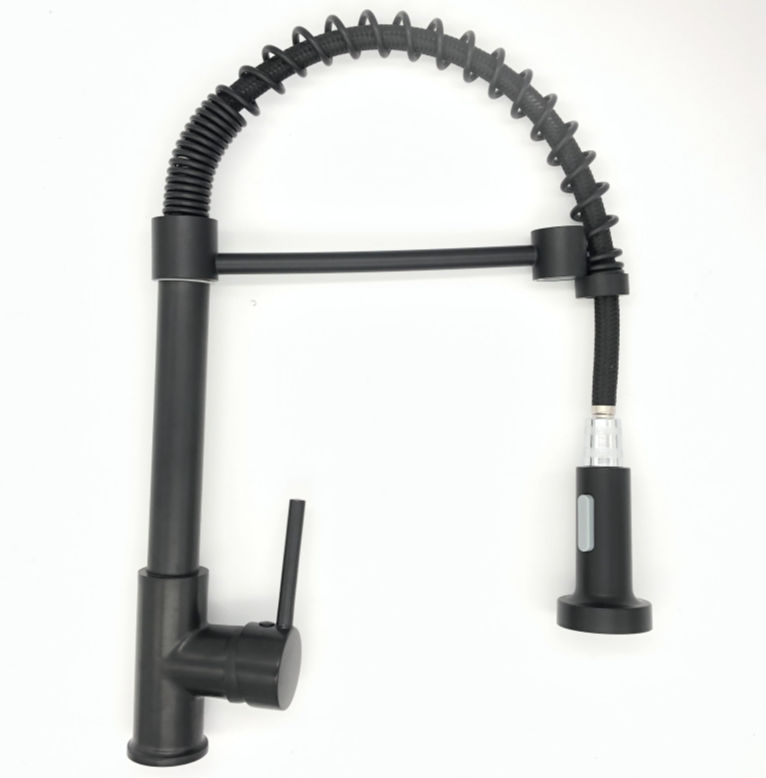 S/STEEL KITCHEN MIXER - MATT BLACK - 108