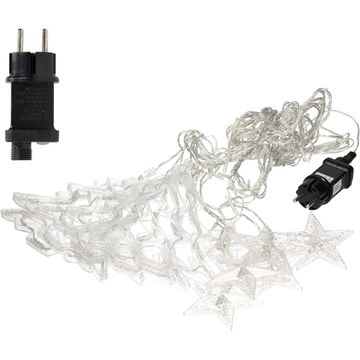 3M Star & Christmas Tree LED Fairy Curtain Light Warm White With Tail Plug Extension 8 Modes - ZYF-28