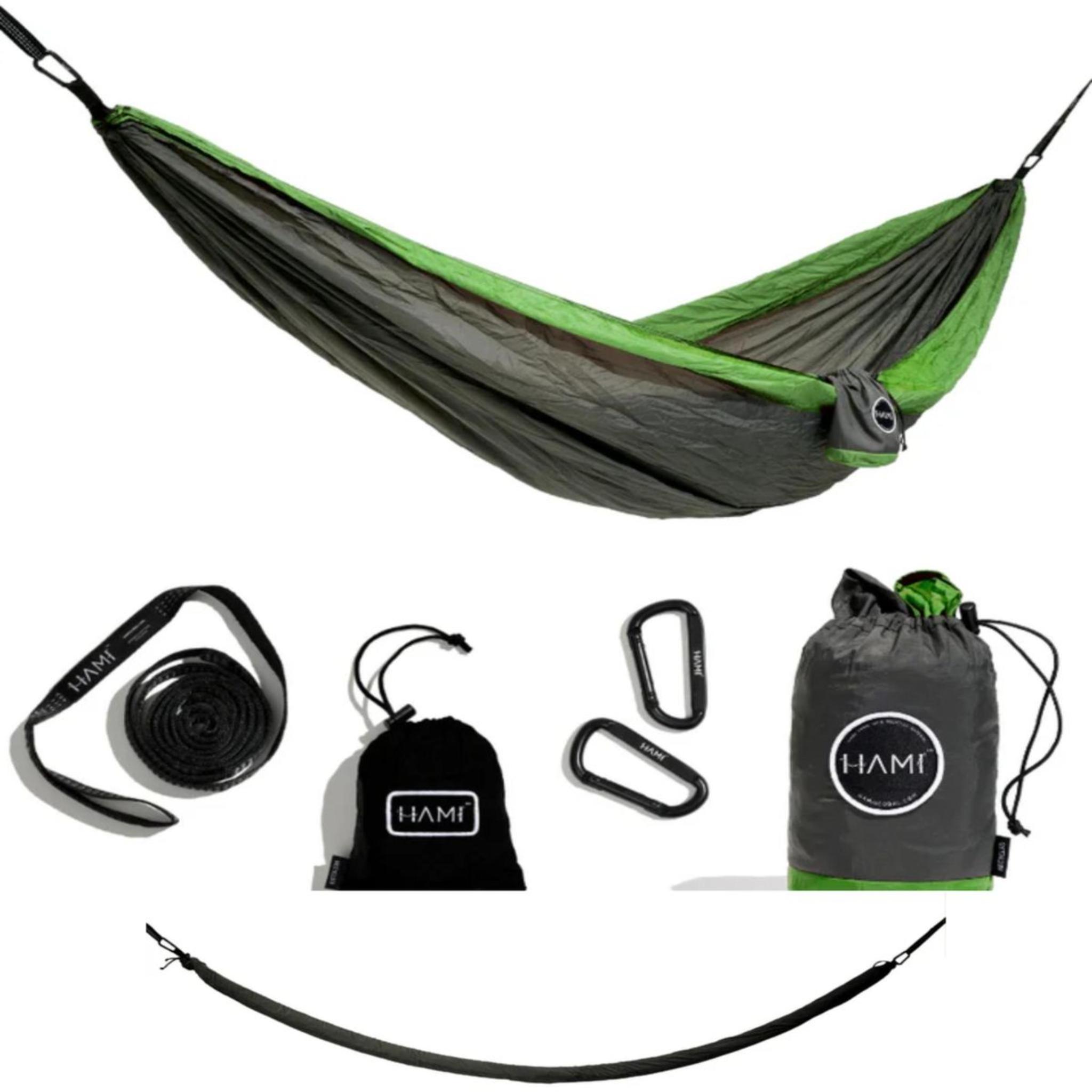 HAMI Dark Forest Double Portable Hammock 3m x 1.8m with Cacoon Sleeve