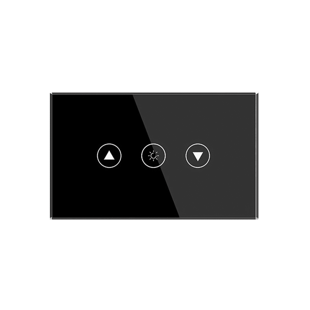 4 x 2 BLACK DIMMER SWITCH GLASS PLATE