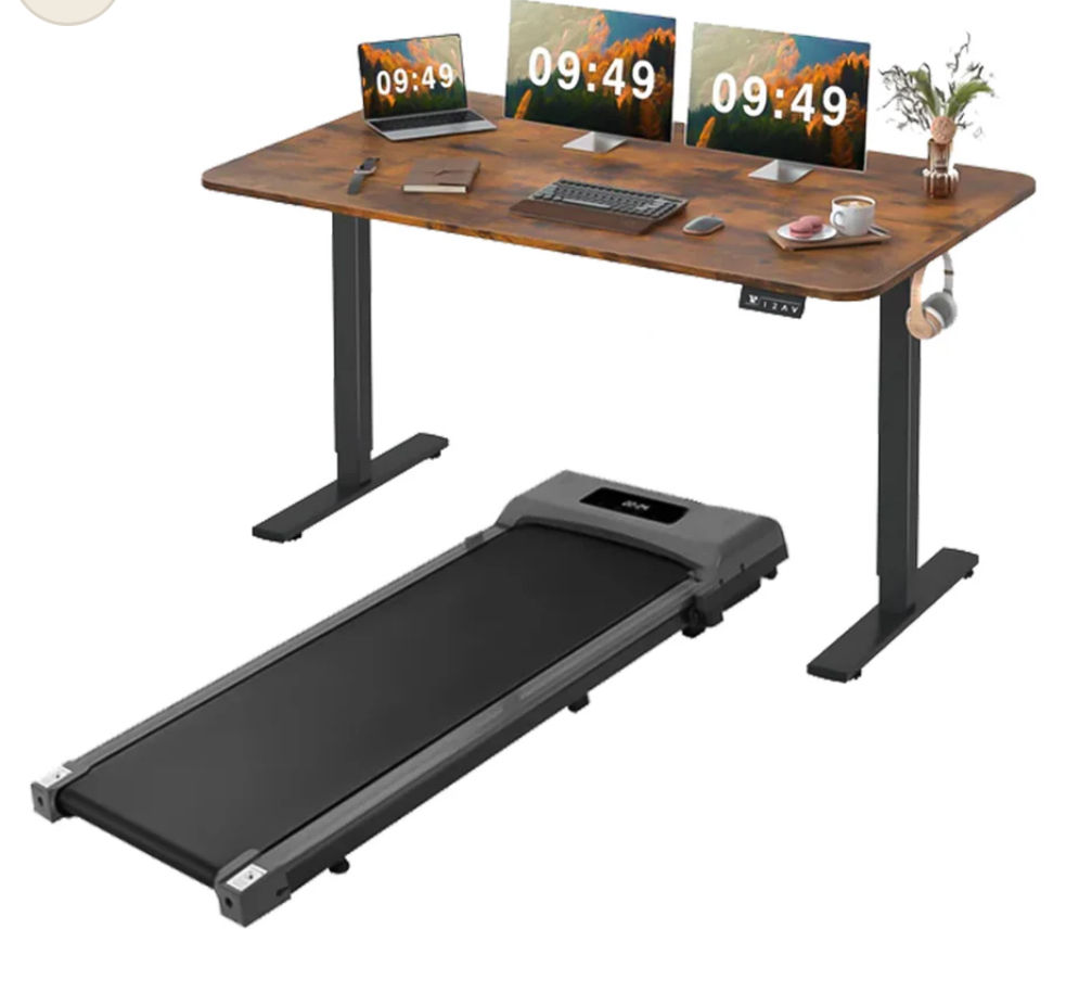MFurn Standing Desk + Pro-Sportz Walking Pad Treadmill