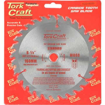 Blade Tct 160 X 30T 20/16 General Purpose Combination Wood