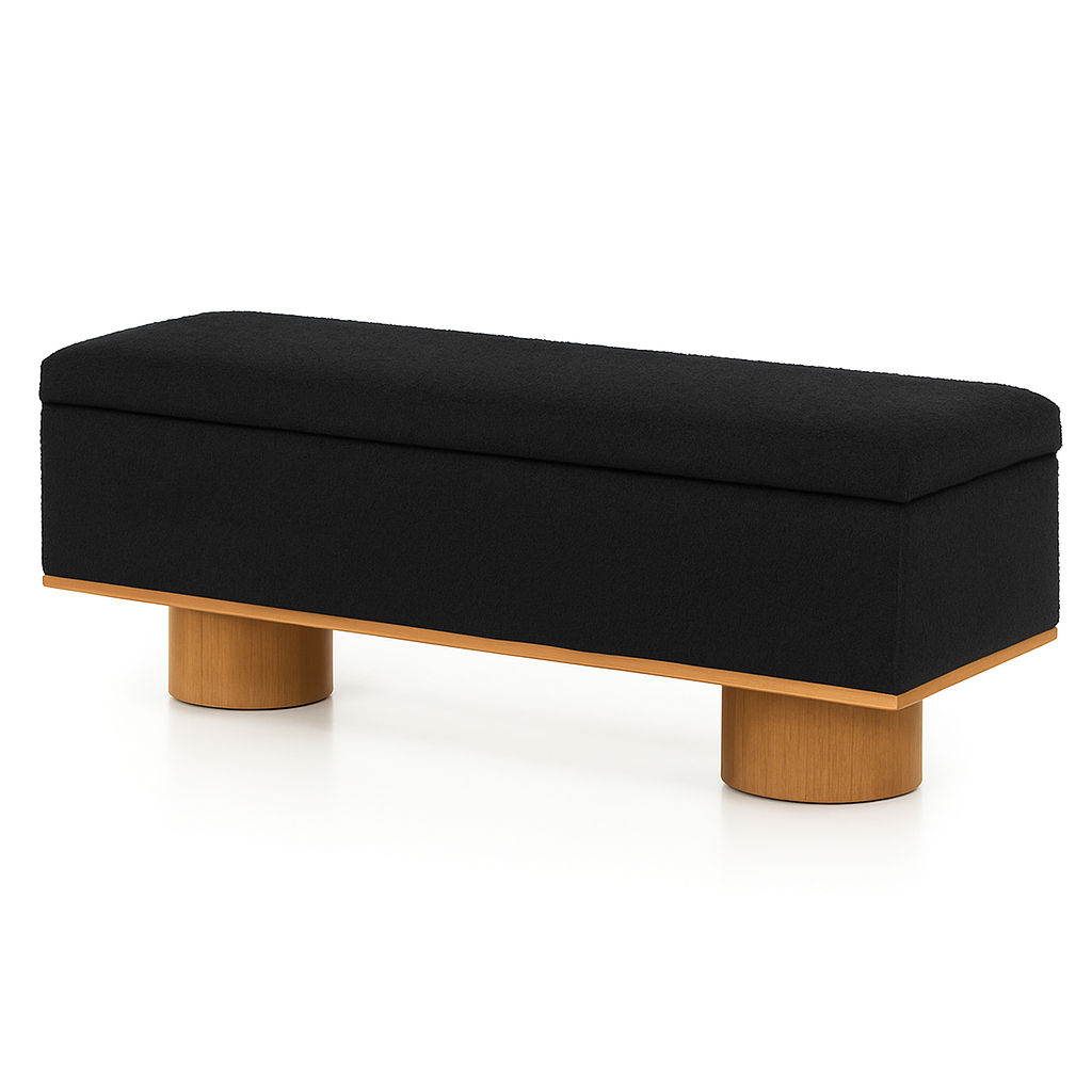 Rome Storage Bench-Liquorice