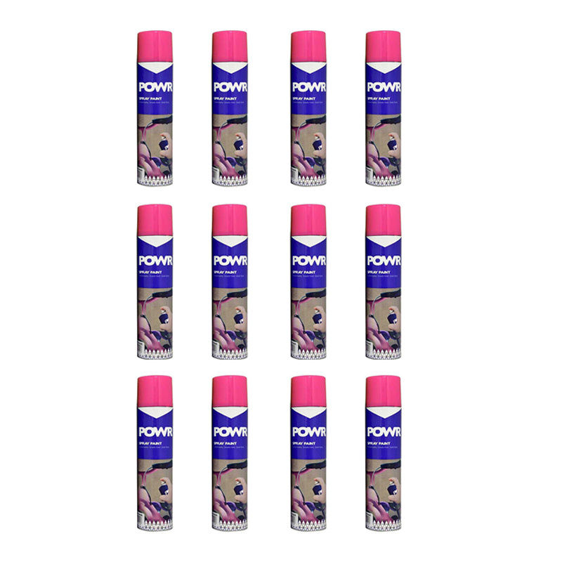 POWR Spray Paint Fluorescent Violet 300ml ( 12 Pack )