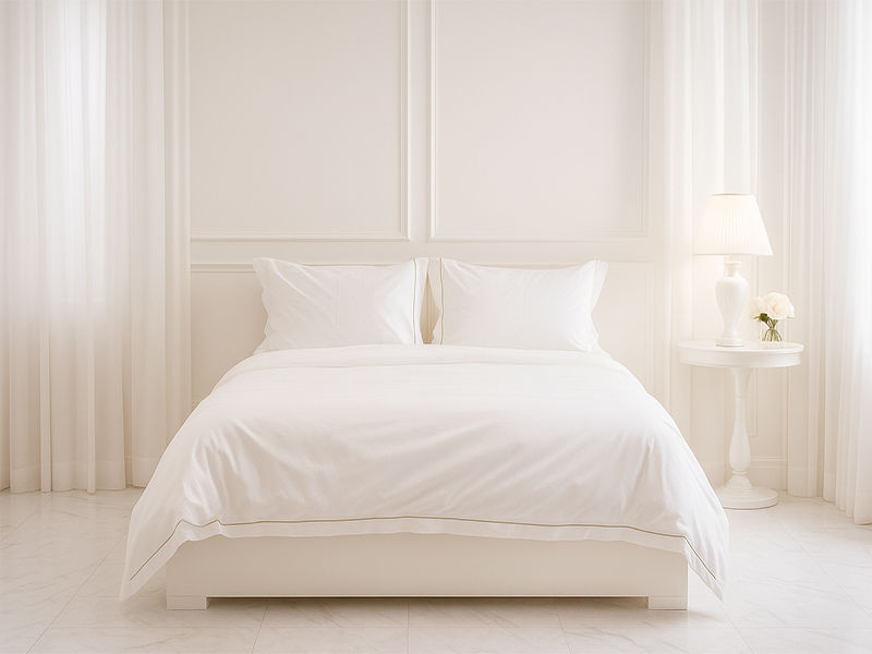 Premium Collection - Super Soft and Breatheable Oxford Olive Green Satin-Stitched Duvet Cover Set - (01 Set) - CPT Super King
