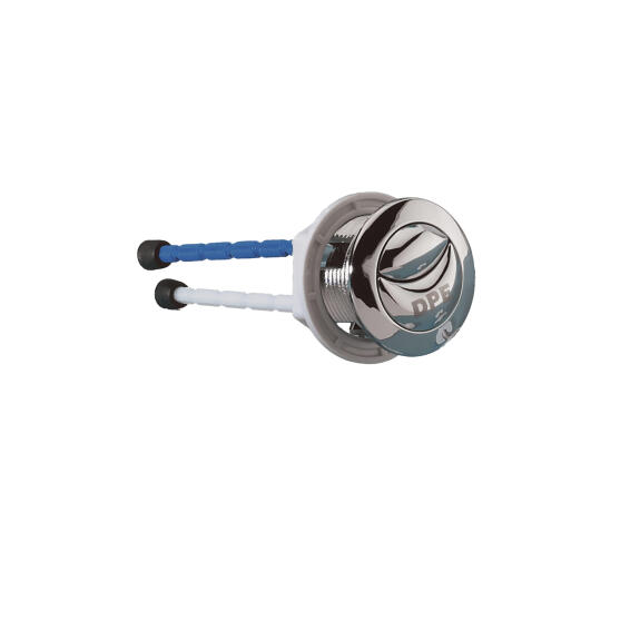 Dual flush top push button with legs