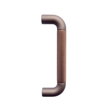 KNURLED D HANDLE ANTIQUE BRASS 96MM