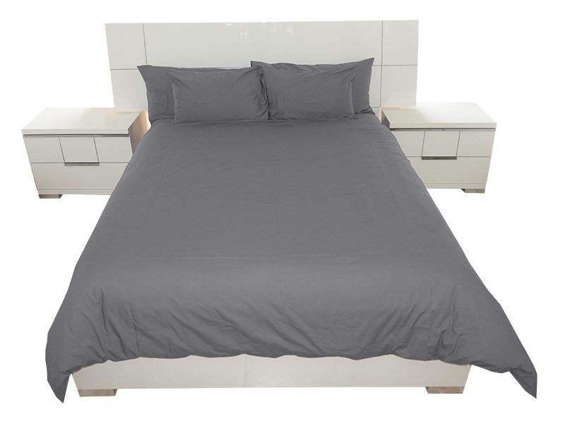 Rey's Fine Linen - Hotel Collection - Duvet Cover Set - 01 Pc Pack - Queen - Smoked Pearl