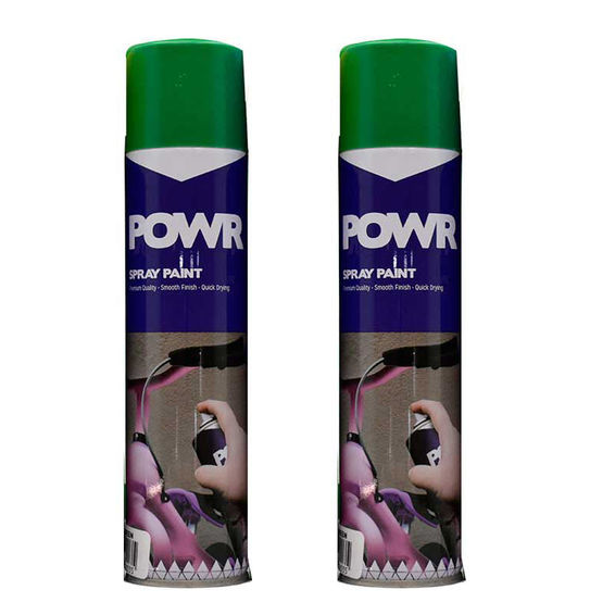 POWR Spray Paint Standard Apple Green 300mm ( 2 Pack )