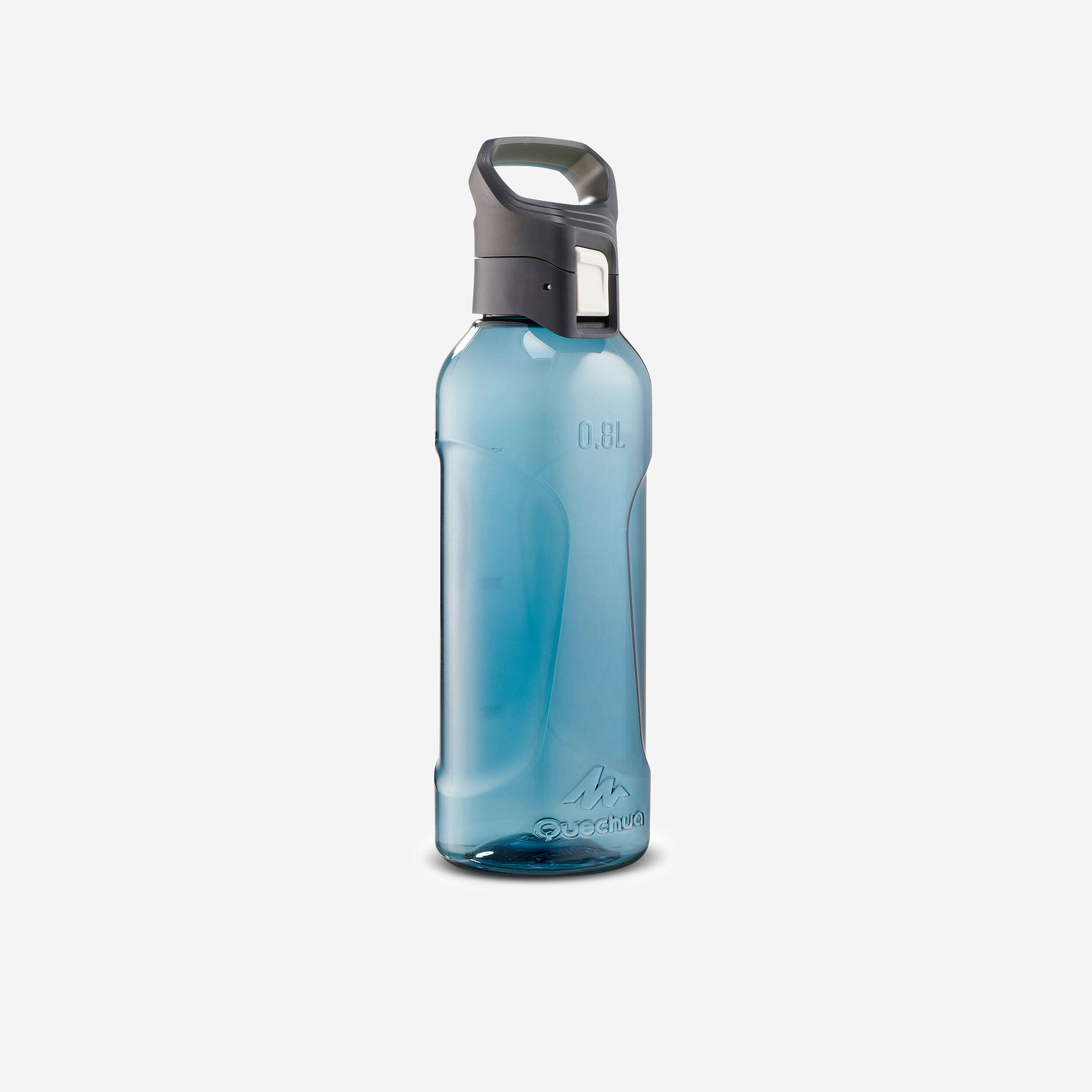 0.8 L EcozenÂ® Flask 500 with quick-release cap for hiking - Blue