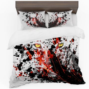 Snow Leopard Duvet Cover Set Queen